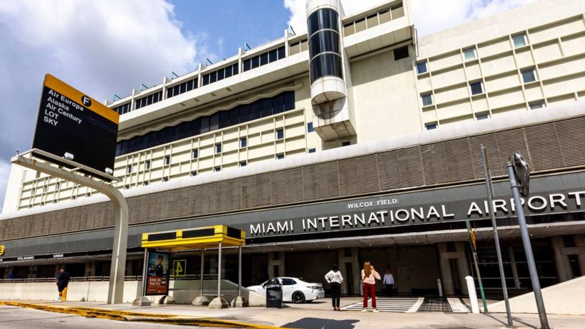 A look toward departure gates and the exterior of Miami International Airport Hotel at MIA on Friday, June 30, 2023, in Miami. (D.A. Varela/Miami Herald/Tribune News Service via Getty Images)