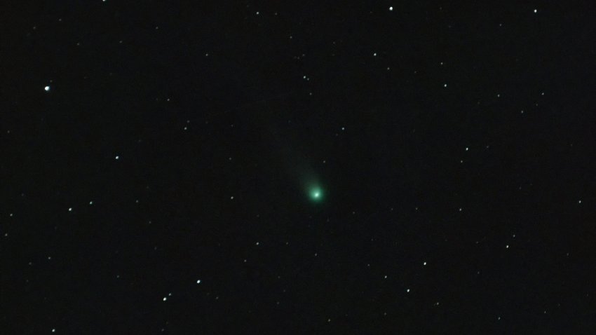 Comet C/2025 A6 (Lemmon) appears in the sky above Molfetta, Italy, on October 11, 2025, around 6:00 AM to the right of the Big Dipper, before dawn. Comet C/2025 A6 (Lemmon), discovered at the beginning of the year, experiences an unexpected and sudden increase in brightness during the summer, quickly becoming one of the most interesting celestial objects of 2025. It is dubbed the most beautiful comet of autumn. (Photo by Davide Pischettola/NurPhoto via Getty Images)