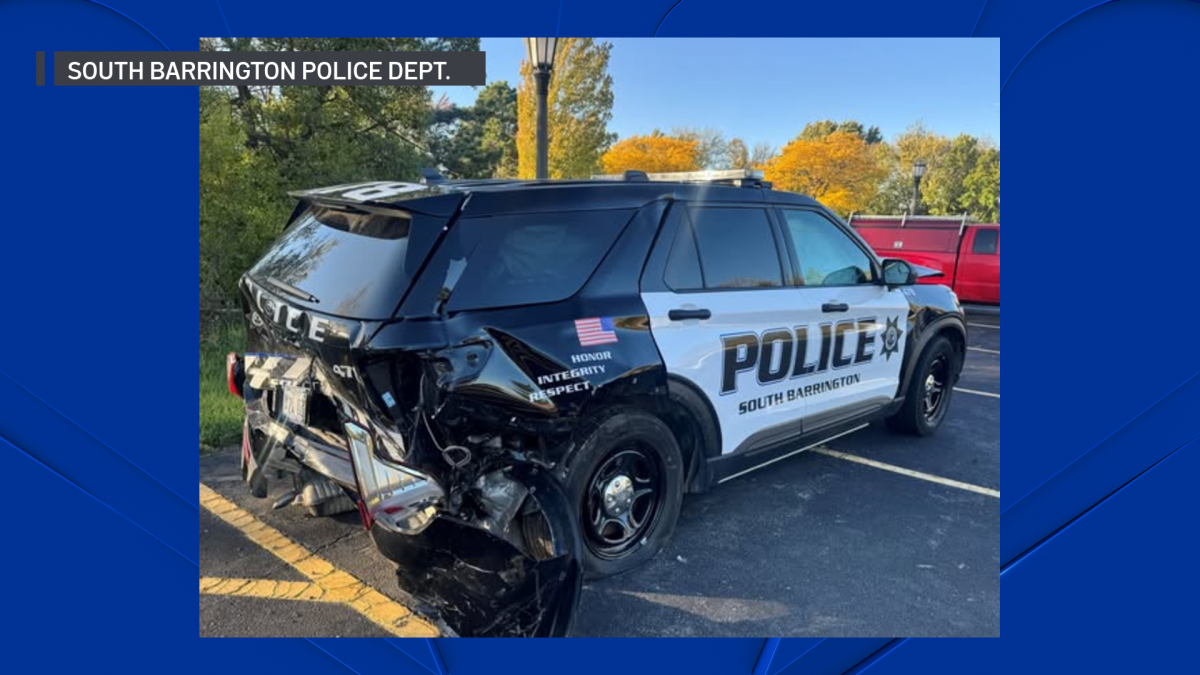 Suburban police issue reminder about autopilot mode after car hits squad vehicle