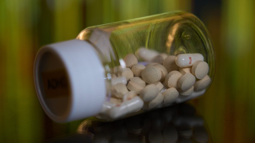 Packaging and pills of different types of psychotropic medications are seen in this illustration photo taken in Warsaw, Poland on 22 April, 2025.