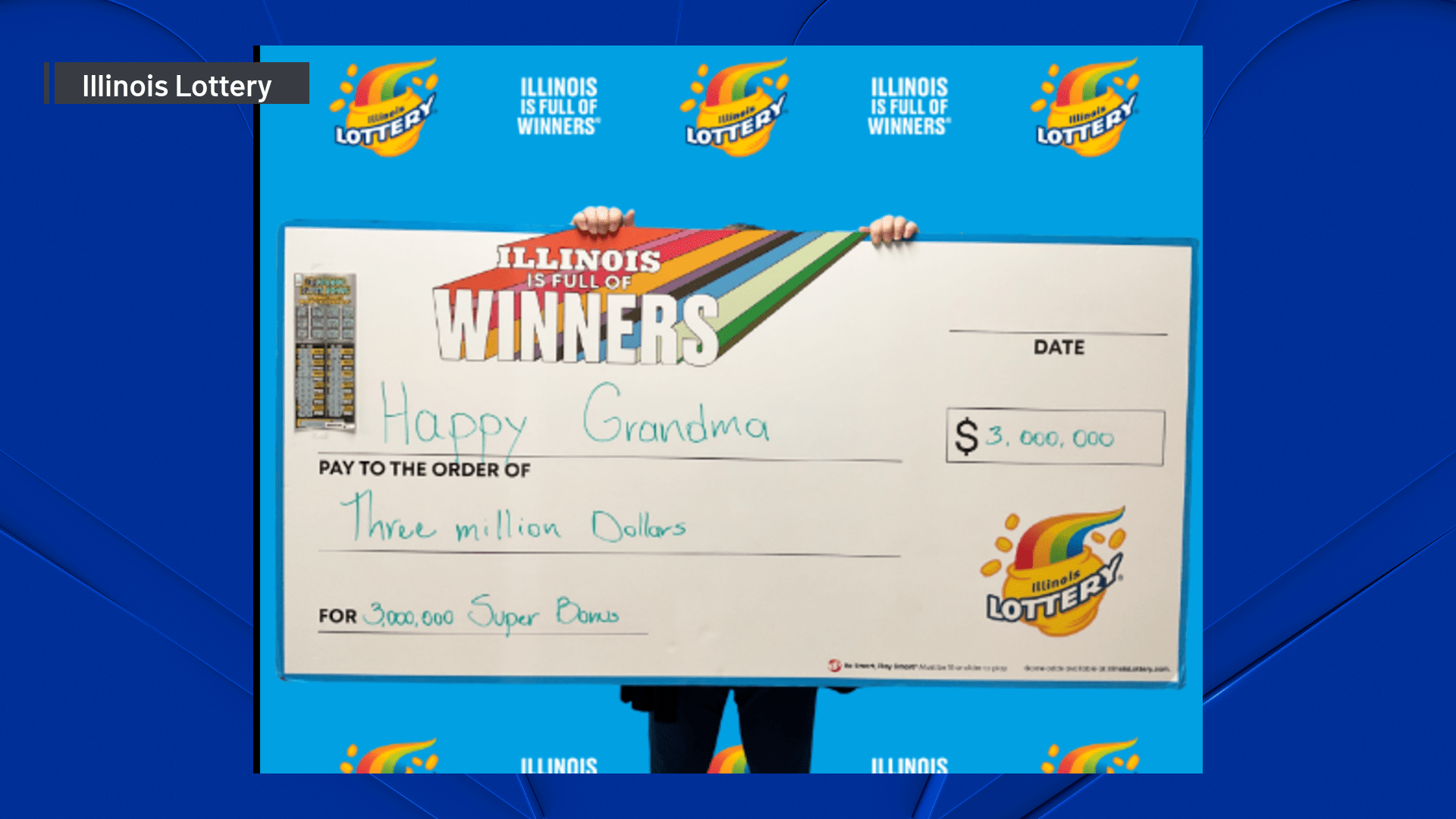 Grandma wins $3M on $30 lottery scratch-off ticket purchased in western suburb