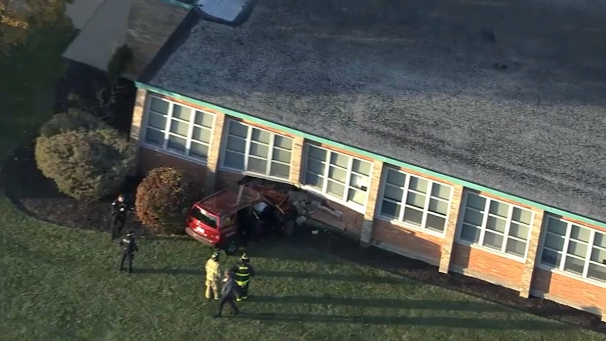 Suburban high school switches to remote learning after car crash into school