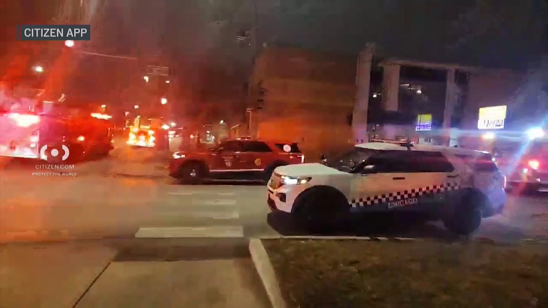 Fire on school roof prompts large police, fire response visible from I-94