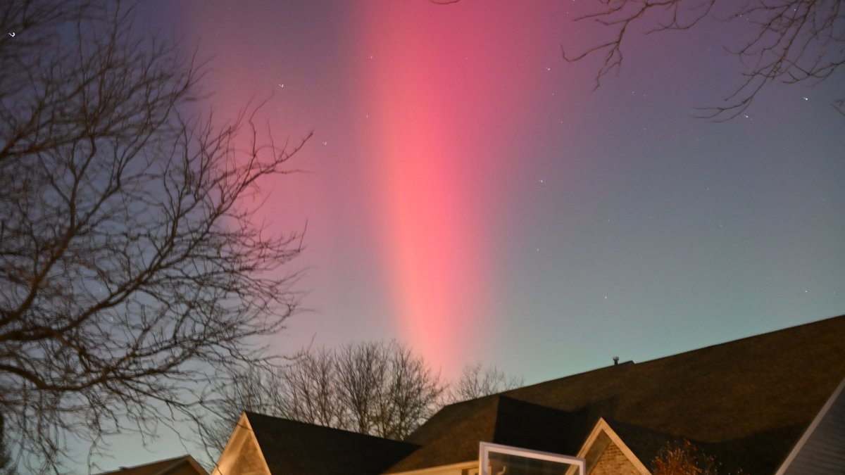 The colorful hues of the Northern Lights were still visible in the Chicago area Wednesday morning, up until the sun rises.