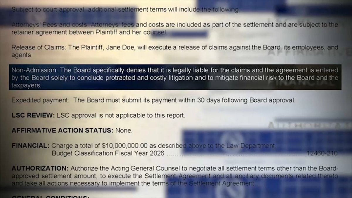 Chicago Board of Education approved a $17.5 million settlement for a former student who was sexually abused by her former school administrator.