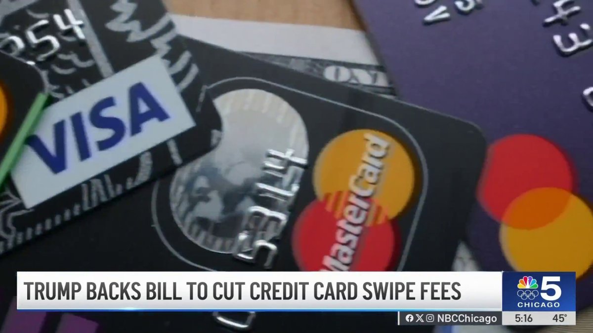 Trump supports bill to cut credit card swipe fees – NBC Chicago
