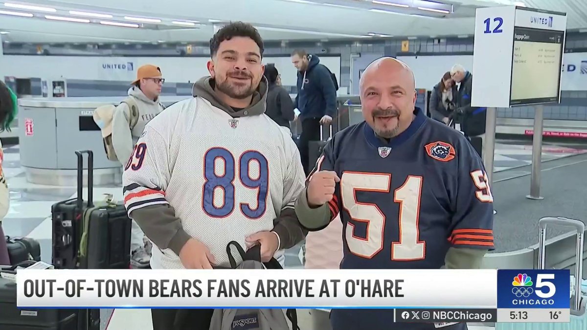Bears and Rams fans arrive at O’Hare ahead of divisional game – NBC Chicago