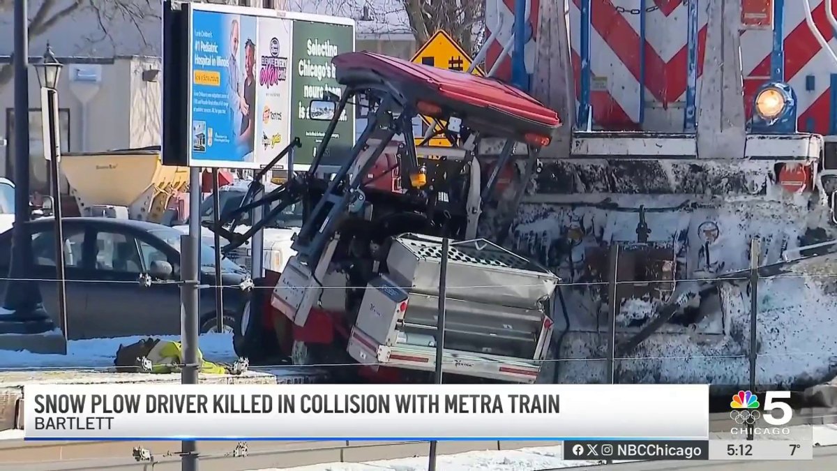 Driver killed after Metra train strikes snowplow in Bartlett – NBC Chicago