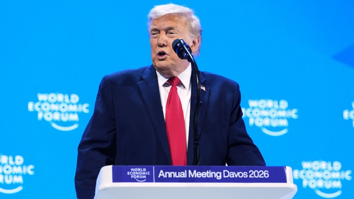 Trump says he won't use force to acquire Greenland in Davos speech