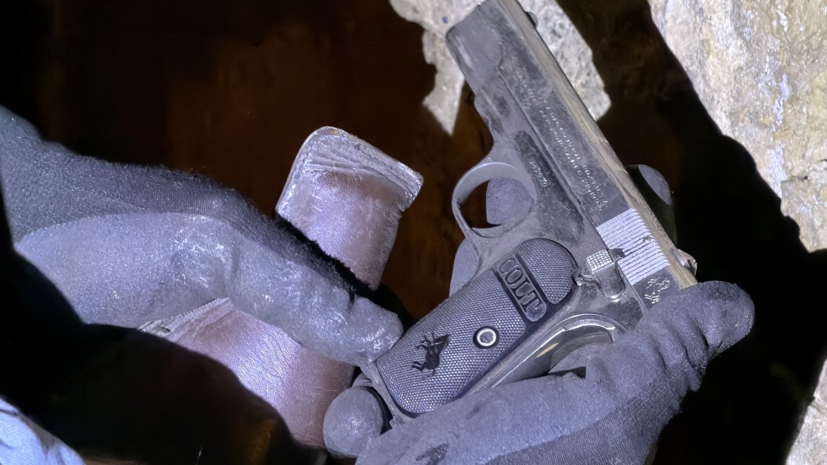Loaded Colt handgun from 1903 found inside wall of south suburban distillery