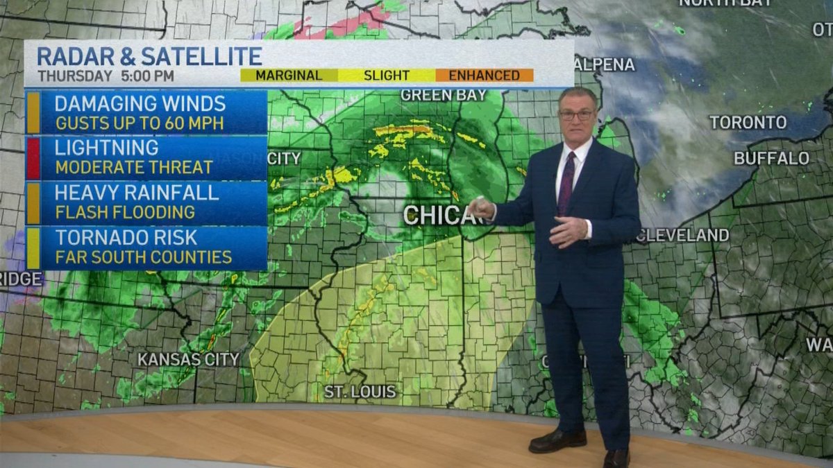 Weather In Chicago Now Thursday evening forecast: Heavy rain, then cooler temps rolling in ...