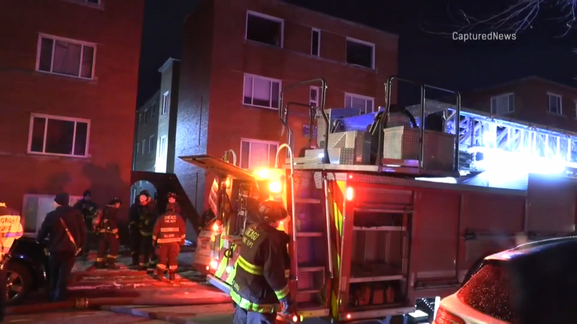 6 hospitalized, including 4 kids, after apartment fire early New Year's Day
