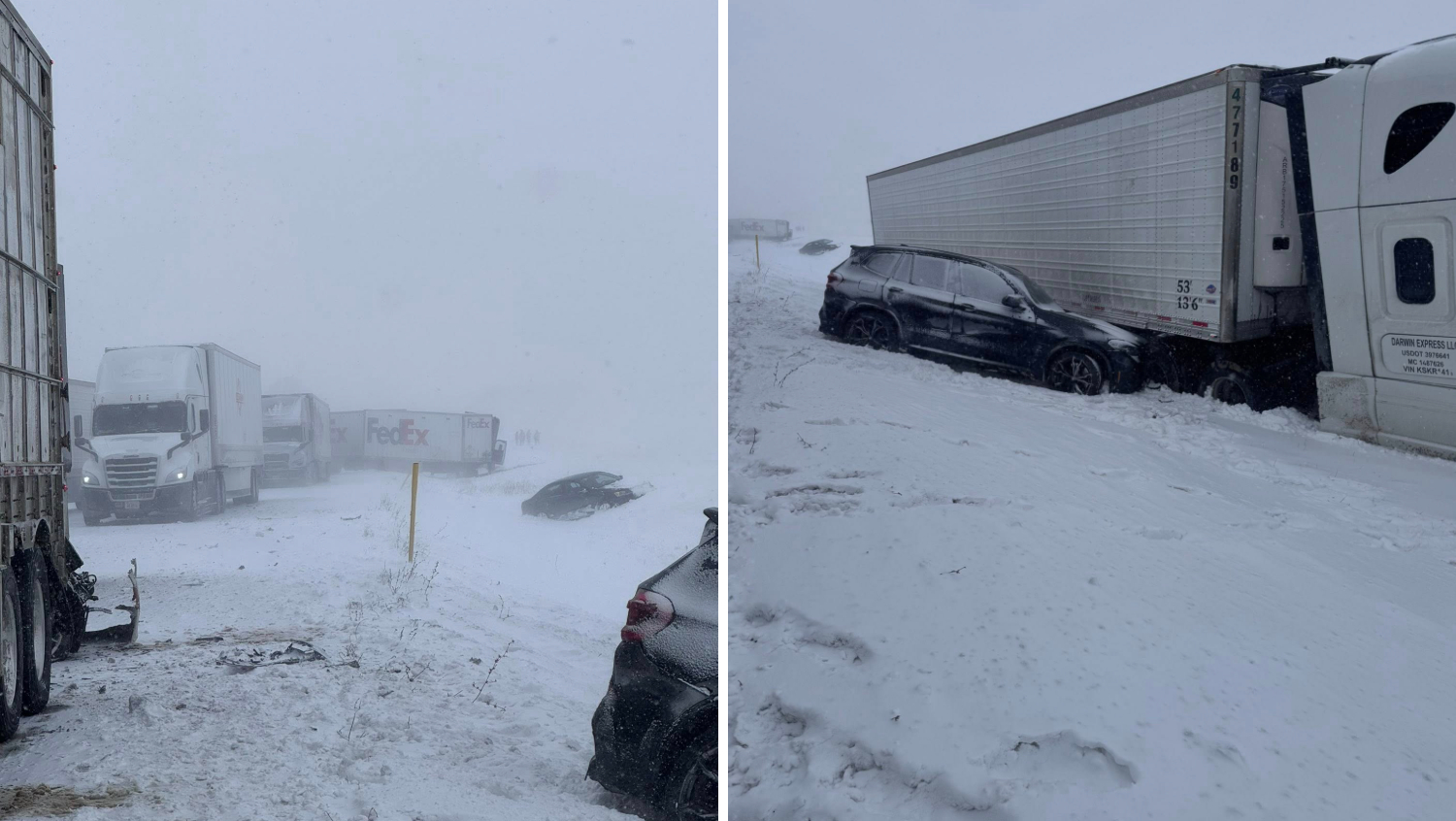 Indiana Toll Road reopens after dozens of vehicles involved in chain-reaction crashes