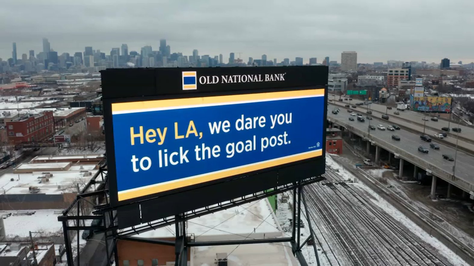 Chicago billboard welcomes Los Angeles Rams with cold message – NBC Chicago