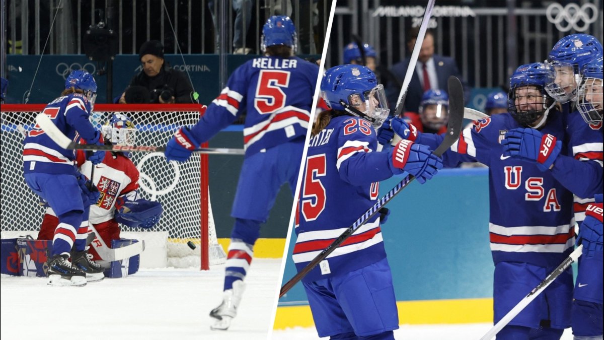 HIGHLIGHTS: Carpenter, Keller and Edwards team up on first goal for U.S. women's hockey team in Milan