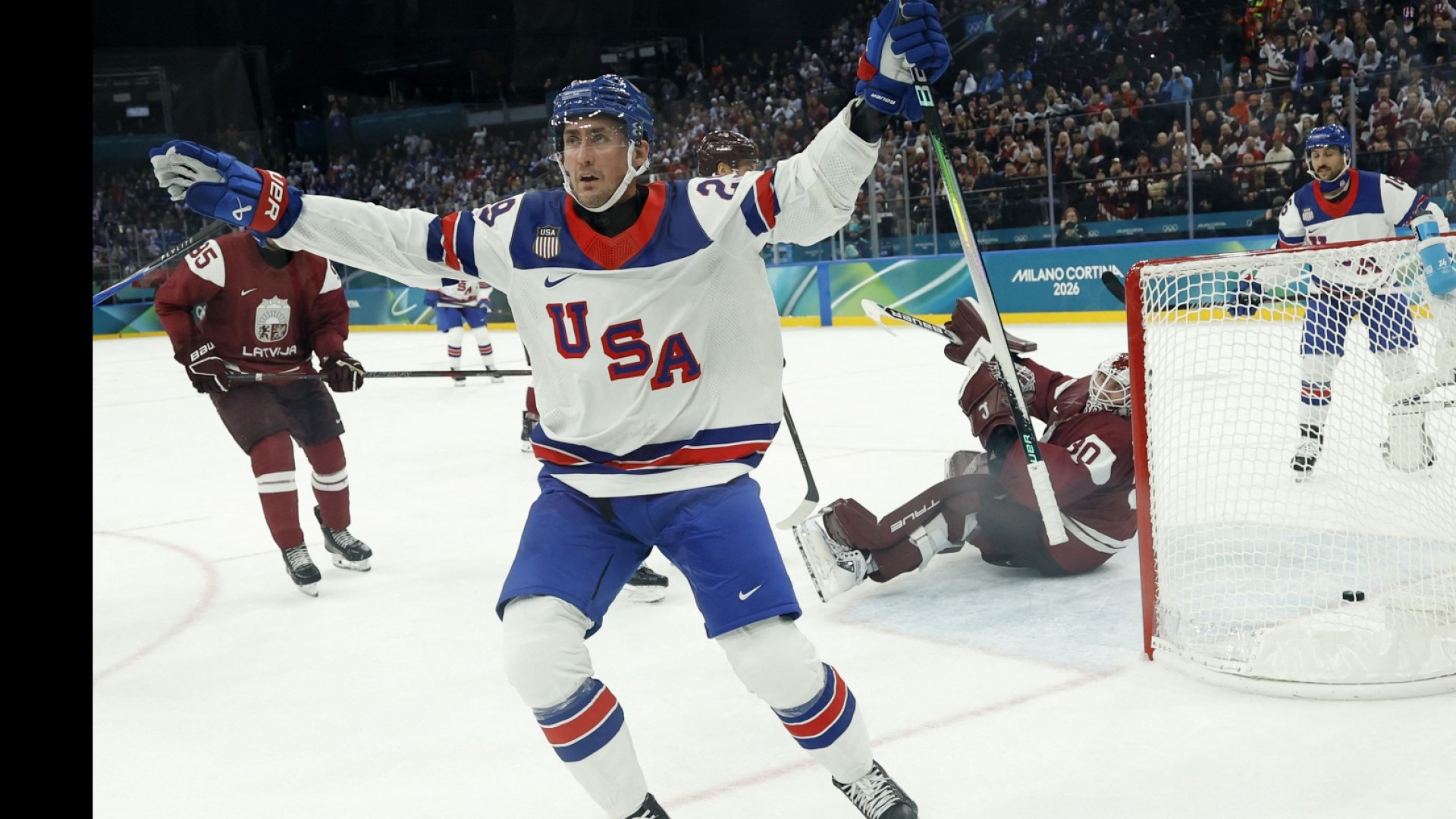 HIGHLIGHTS: Brock Nelson nets 2 goals in U.S. win over Latvia