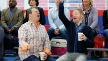 MODERN FAMILY - "Games People Play" - Phil gets a brand new RV with high hopes of going on a fun family road trip, and Claire decides to let him learn the hard way why this will likely be a terrible idea. Meanwhile, Manny has misplaced his backpack and Jay and Gloria go with him on a hunt for it, breaking into Claire's house and then into Mitchell's house -- where they do some over-the-top snooping; and Lily's gymnastics meet brings out an unrivaled competitive spirit in Mitch and Cam, on "Modern Family," WEDNESDAY, MAY 15 (9:00-9:31 p.m., ET), on the Disney General Entertainment Content via Getty Images Television Network. (Disney General Entertainment Content via Getty Images/Jordin Althaus)
ERIC STONESTREET, JESSE TYLER FERGUSON