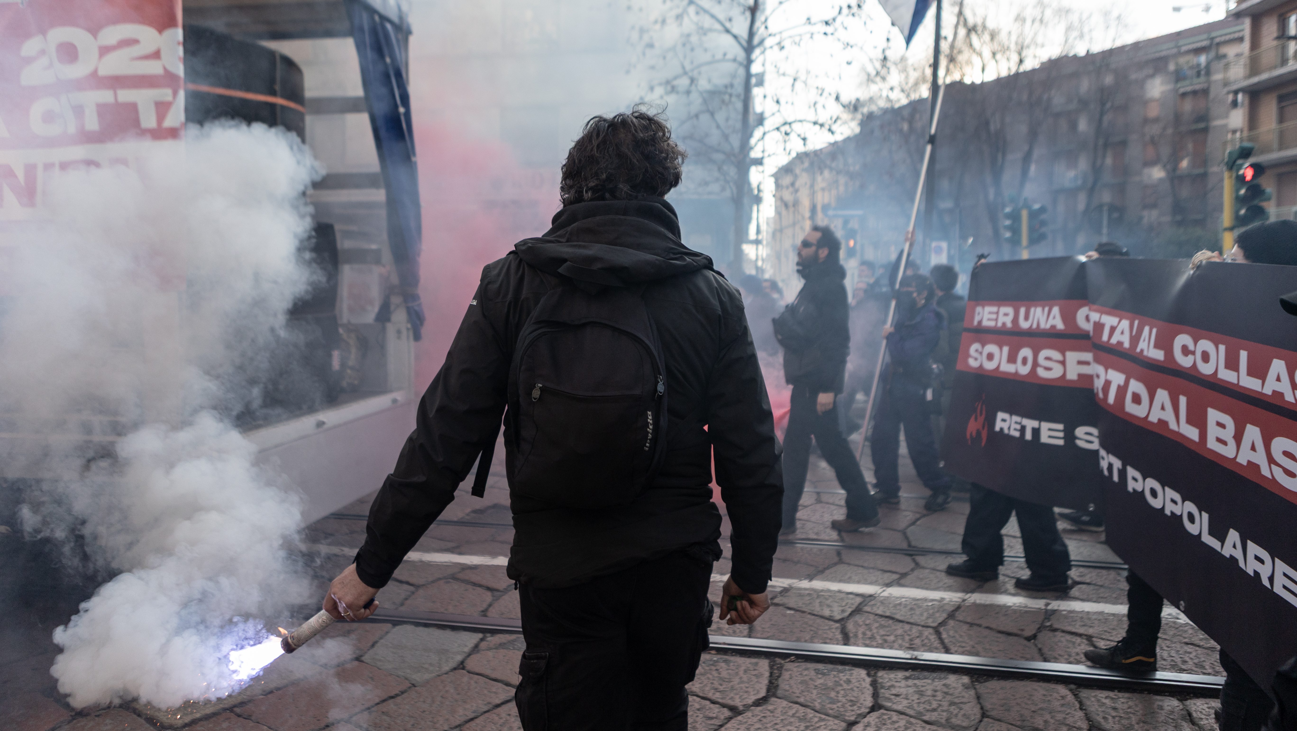 Anti-Olympics protest ends in tear gas outside Milan venue – NBC Chicago