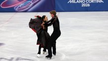 [US, Mexico & Canada customers only] Feb 2, 2026, ITALY; Madison Chock and Evan Bates (USA) practices at the Milano Ice Skating Arena in preparation for the Milano Cortina 2026 Olympic Winter Games. Mandatory Credit: Amanda Perobelli/Reuters via Imagn Images