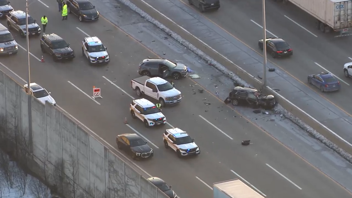 One person has died after a multi-vehicle rollover crash on the Tri-State Tollway near Des Plaines Wednesday.