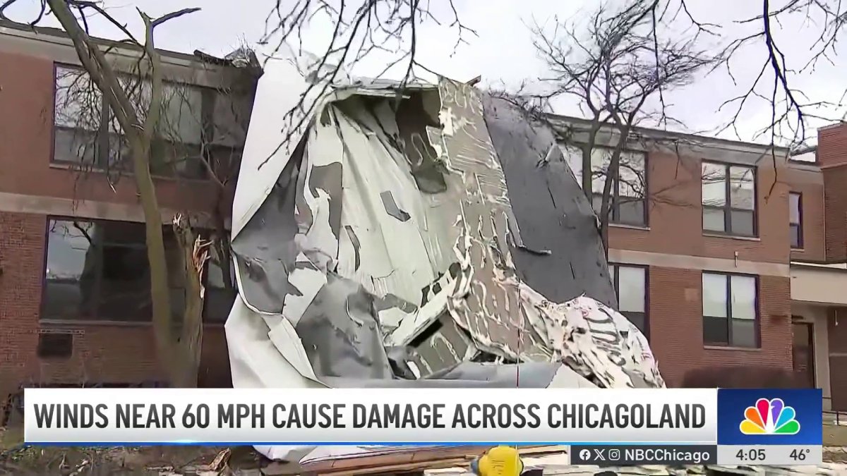 Winds near 60 MPH leave widespread damage across the Chicago area – NBC ...