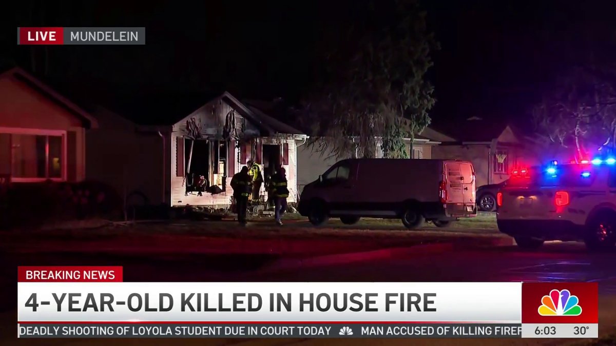 4-year-old child killed in Mundelein house fire – NBC Chicago