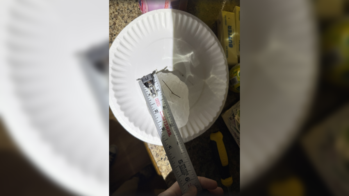 Photos show ‘destructive,' baseball-sized hail as storms slam the Chicago area