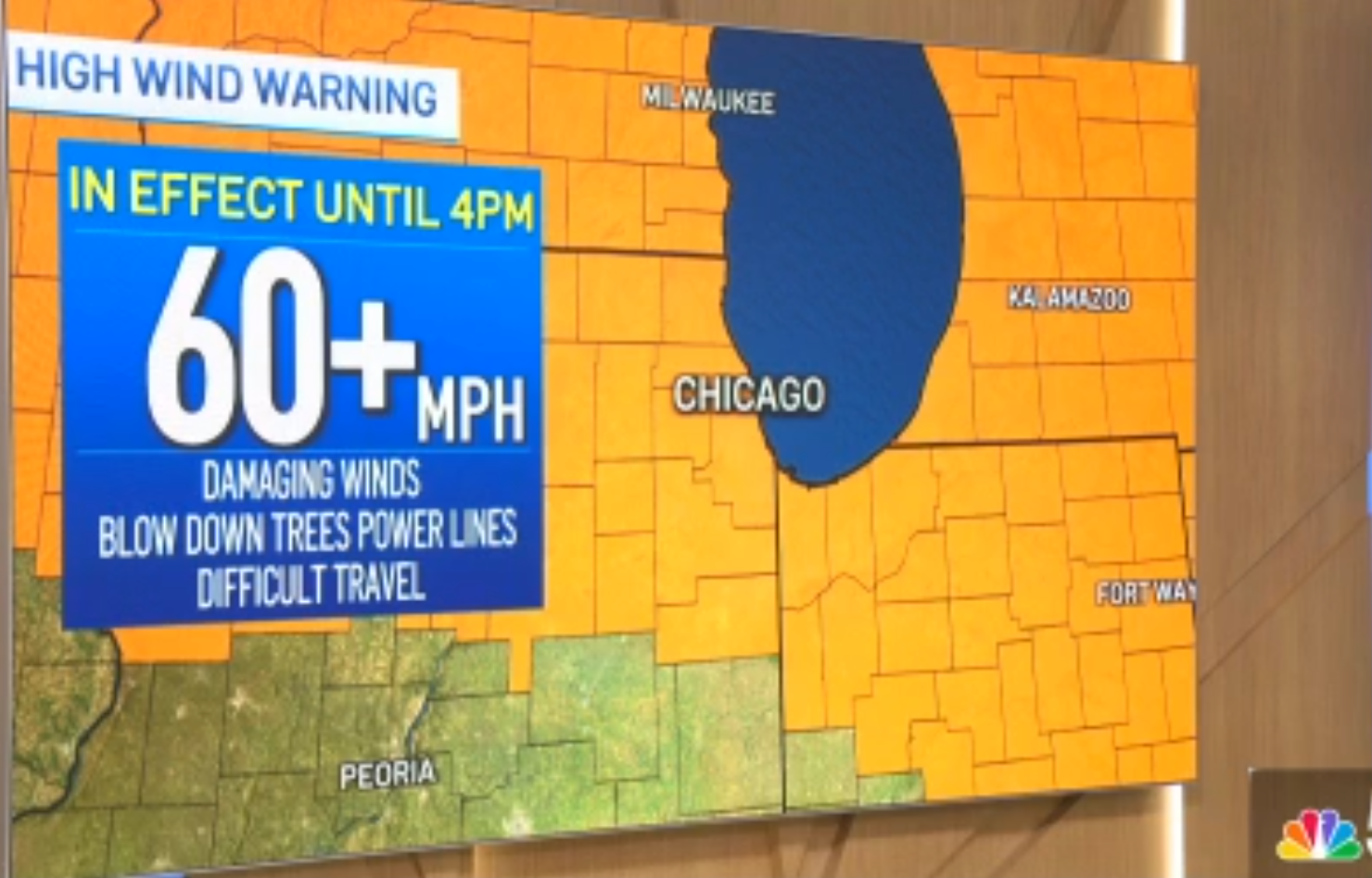 High wind warning issued for entire Chicago area; 60+ mph gusts could blow down trees, power lines