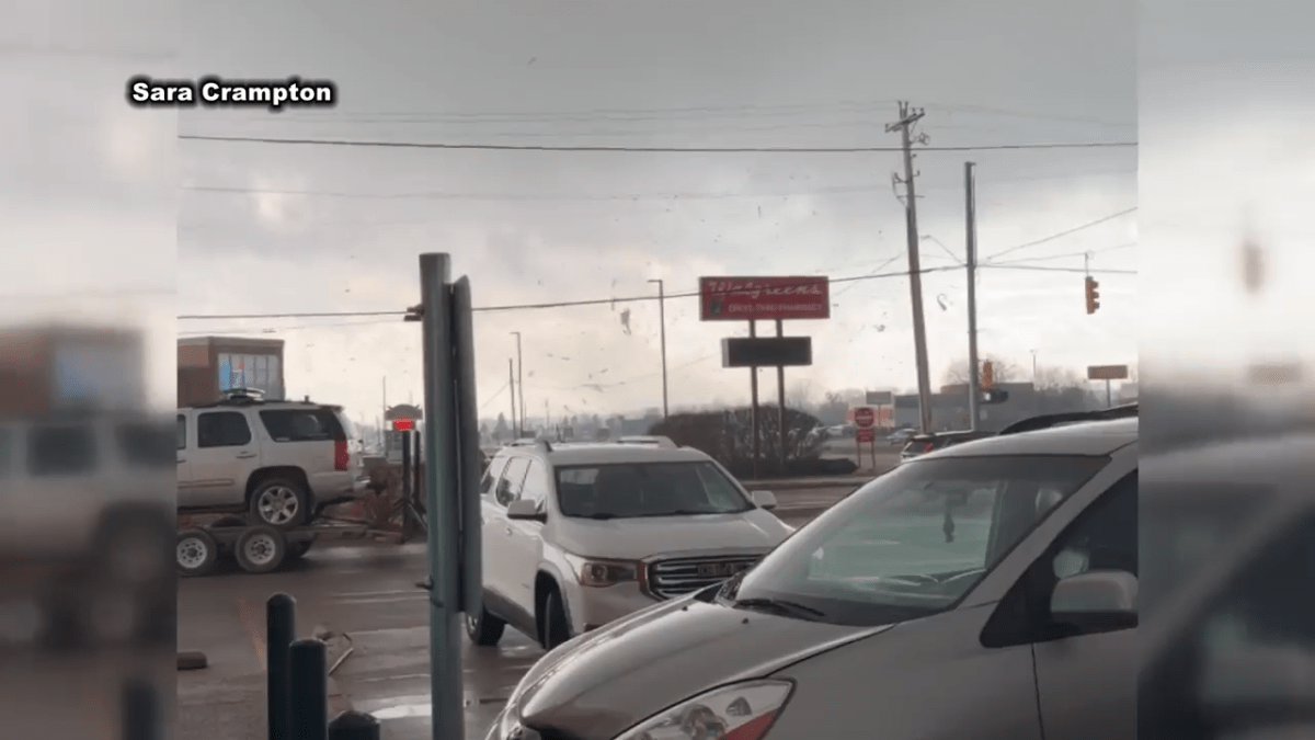 Videos capture reported tornados tear through southern Michigan