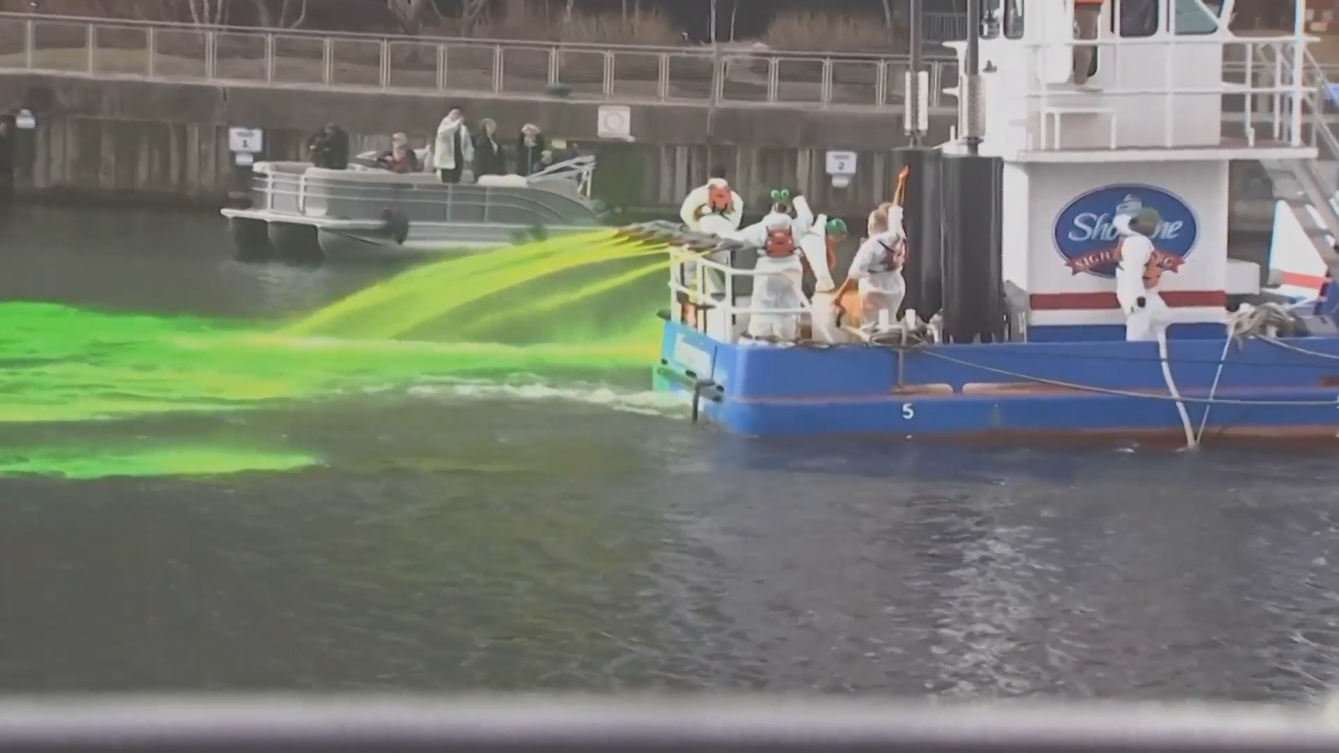 Re-watch the full Chicago River dyeing as St. Patrick's Day celebrations kick off