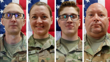 (L-R) Capt. Cody A. Khork, Sgt. 1st Class Nicole M. Amor, Spc. Declan J. Coady and Sgt. 1st Class Noah L. Tietjens.