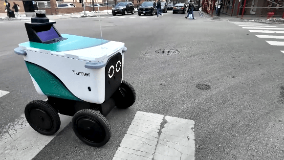 Delivery robot smashes into Old Town bus shelter in second crash of the week