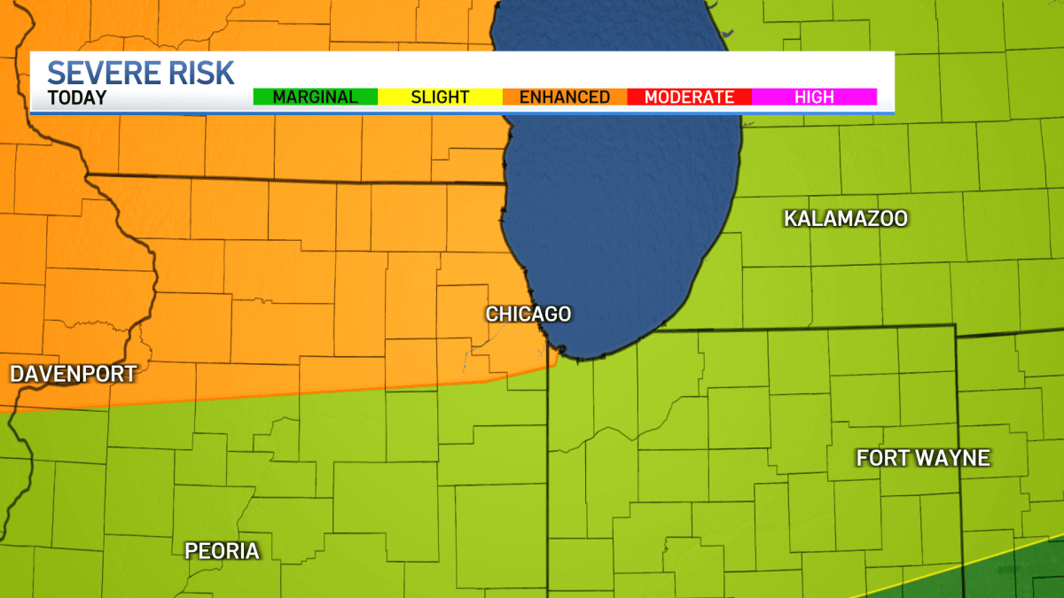Chicago thunderstorms today could be severe with hail, tornadoes – NBC ...