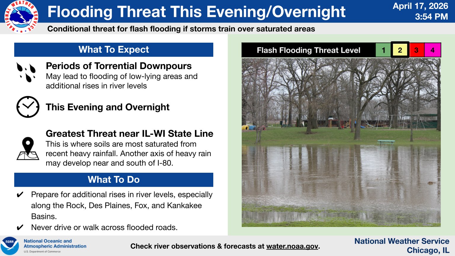 Flood watch issued ahead of storms expected to drench Chicago area ...