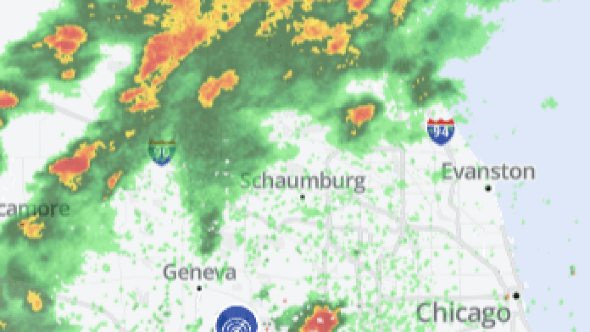 Weather radar: Track rain, hail, lightning moving across Chicago area for morning commute