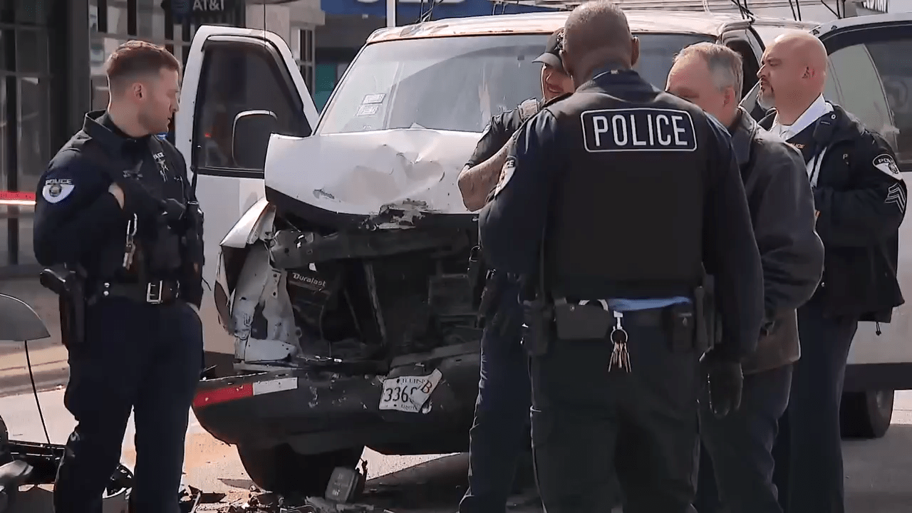 Witness recounts scene after driver crashes into cars, bus before fatally shooting himself