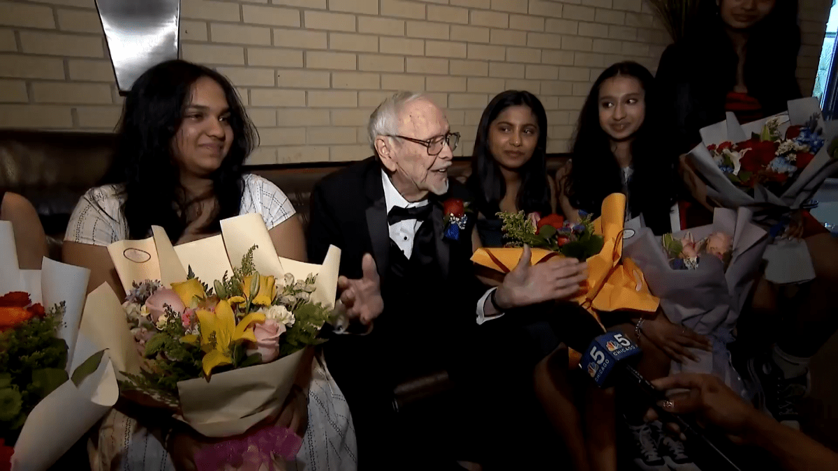 At 100, Word War II veteran attends first prom thanks to high school students