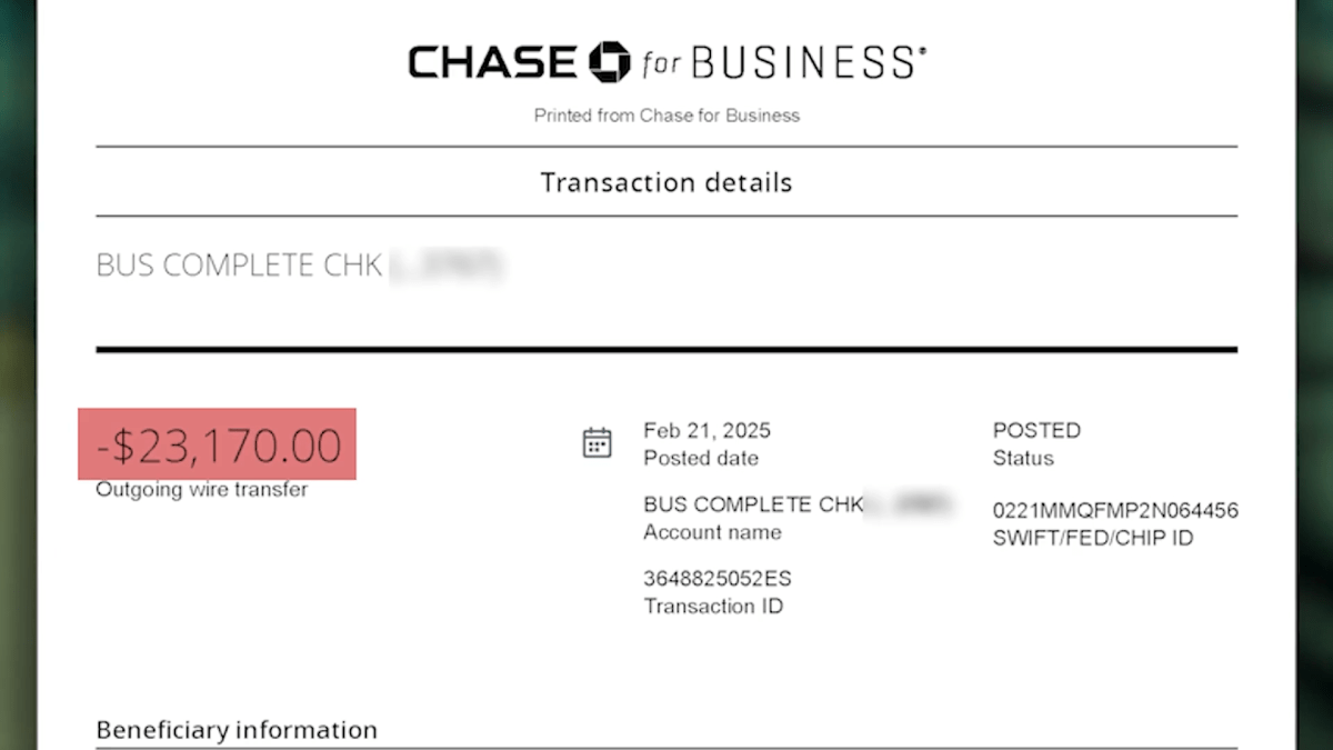 Small business owner says he lost $23k to wire fraud. Why it's nearly impossible to pr...