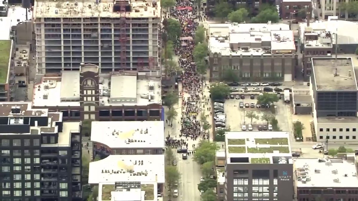 WATCH: Large crowds march through Chicago in May Day rally – NBC Chicago