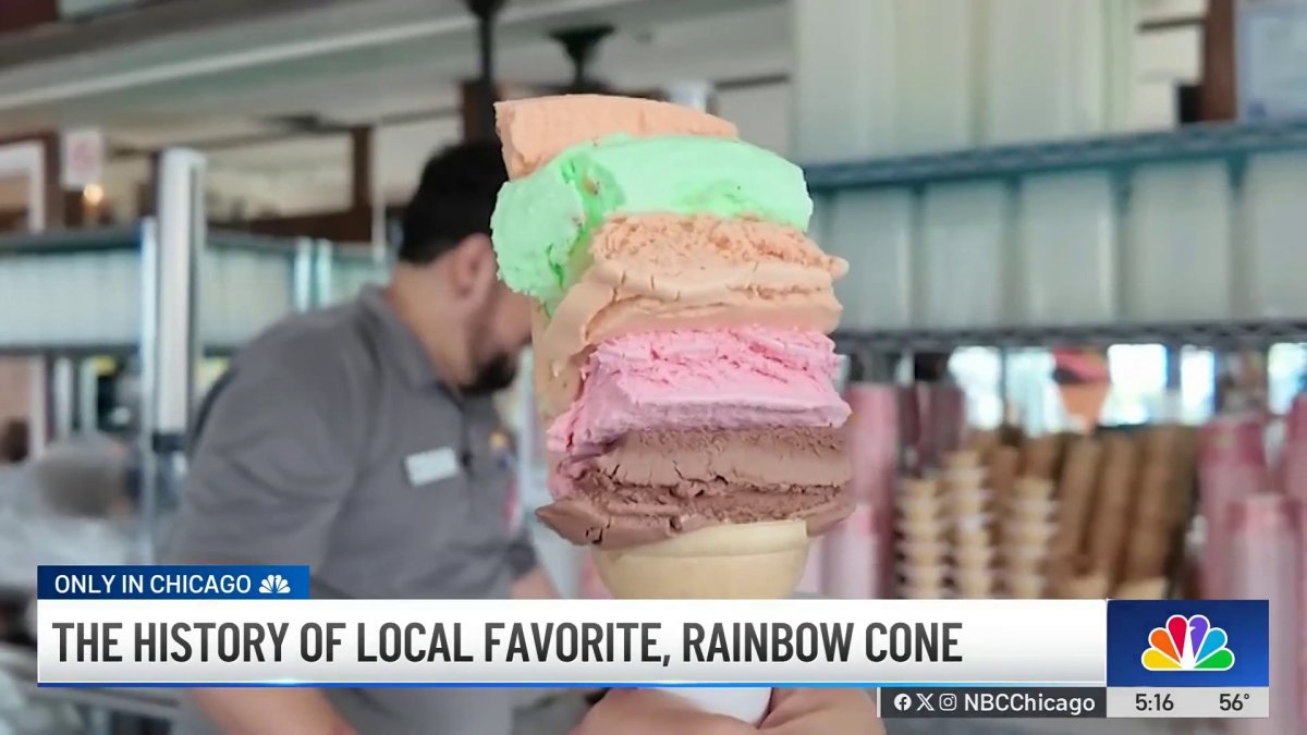 The iconic Rainbow Cone turns 100 years old this year – NBC Chicago