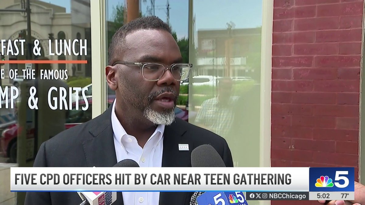 5 CPD officers struck by car at teen gathering on Near West Side – NBC ...