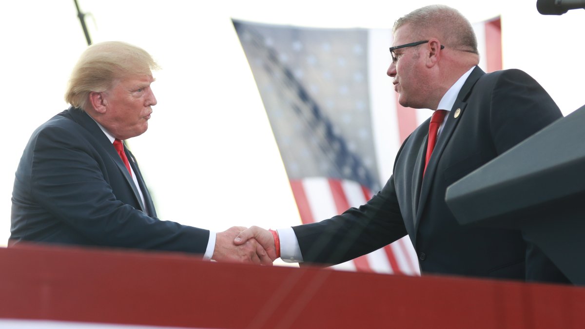 President Trump asked about potential Darren Bailey endorsement