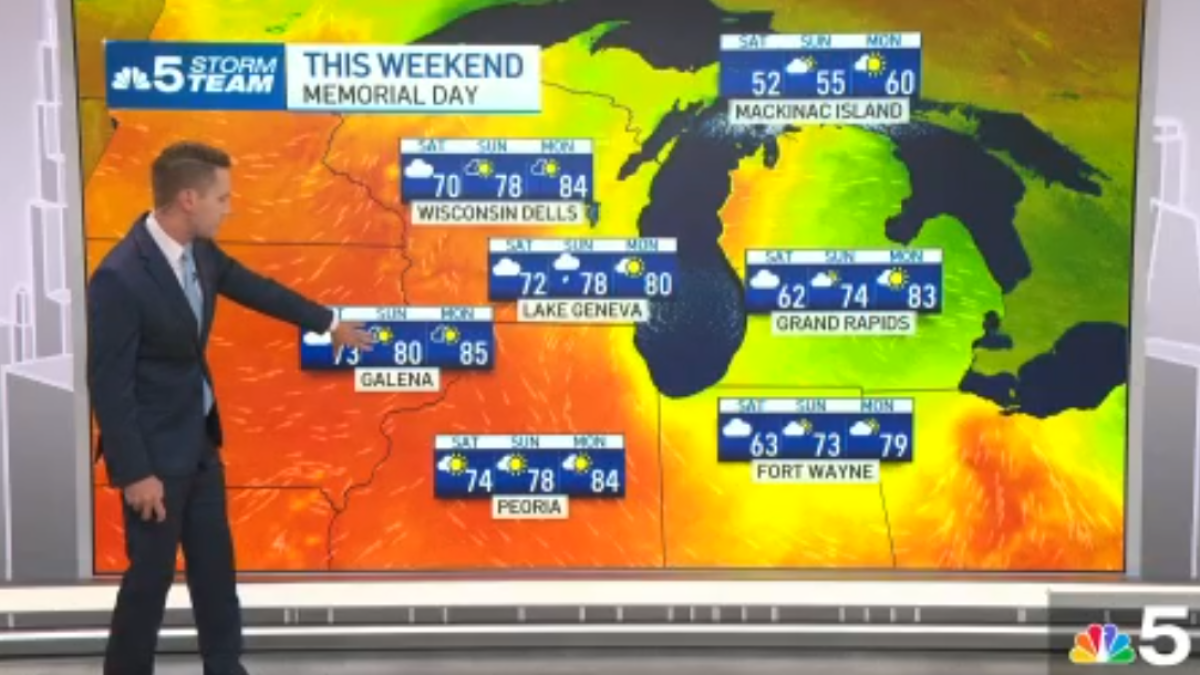 Memorial Day weekend forecast map: See where in the Midwest temperatures will be the warmest