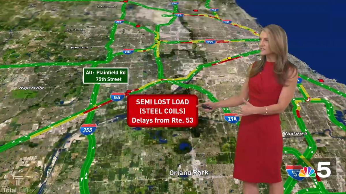 Lanes on I-55 in SW suburbs blocked due to semi crash; heavy traffic, backups expected