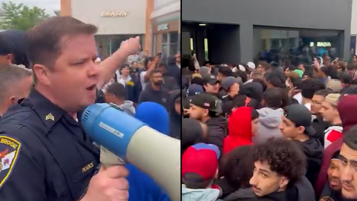 Video shows scene as viral release at suburban mall sparks massive crowds