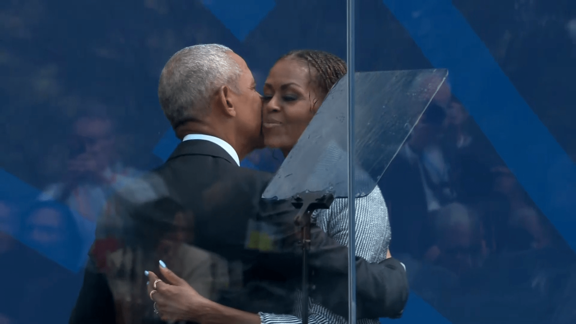 ‘Barack, you gotta look at me': Michelle Obama speech brings former president to tears
