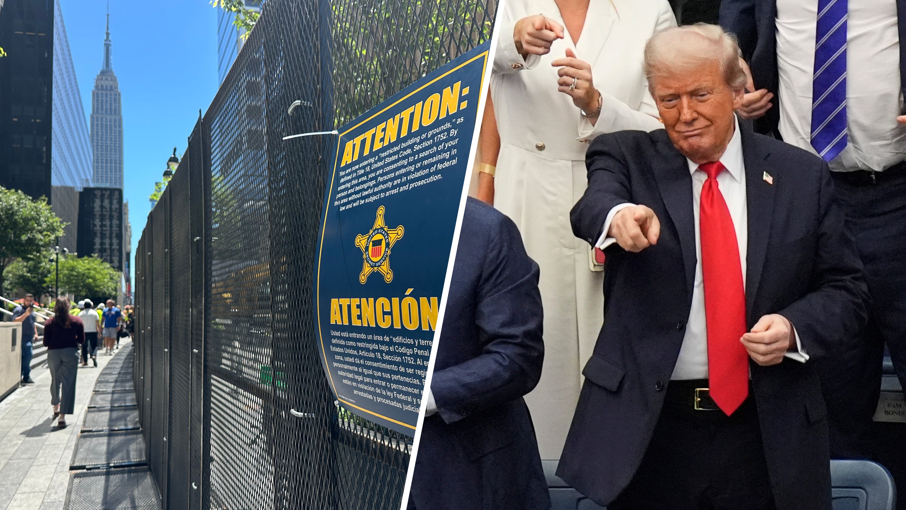 NYC imposes stringent security as Trump becomes 1st sitting U.S. president to attend NBA Finals game