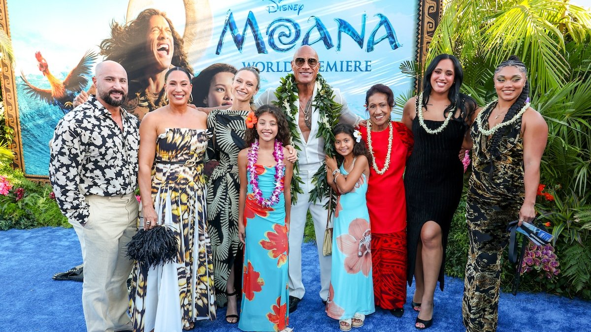 Dwayne Johnson brings daughters to ‘Moana' premiere in rare family red carpet outing