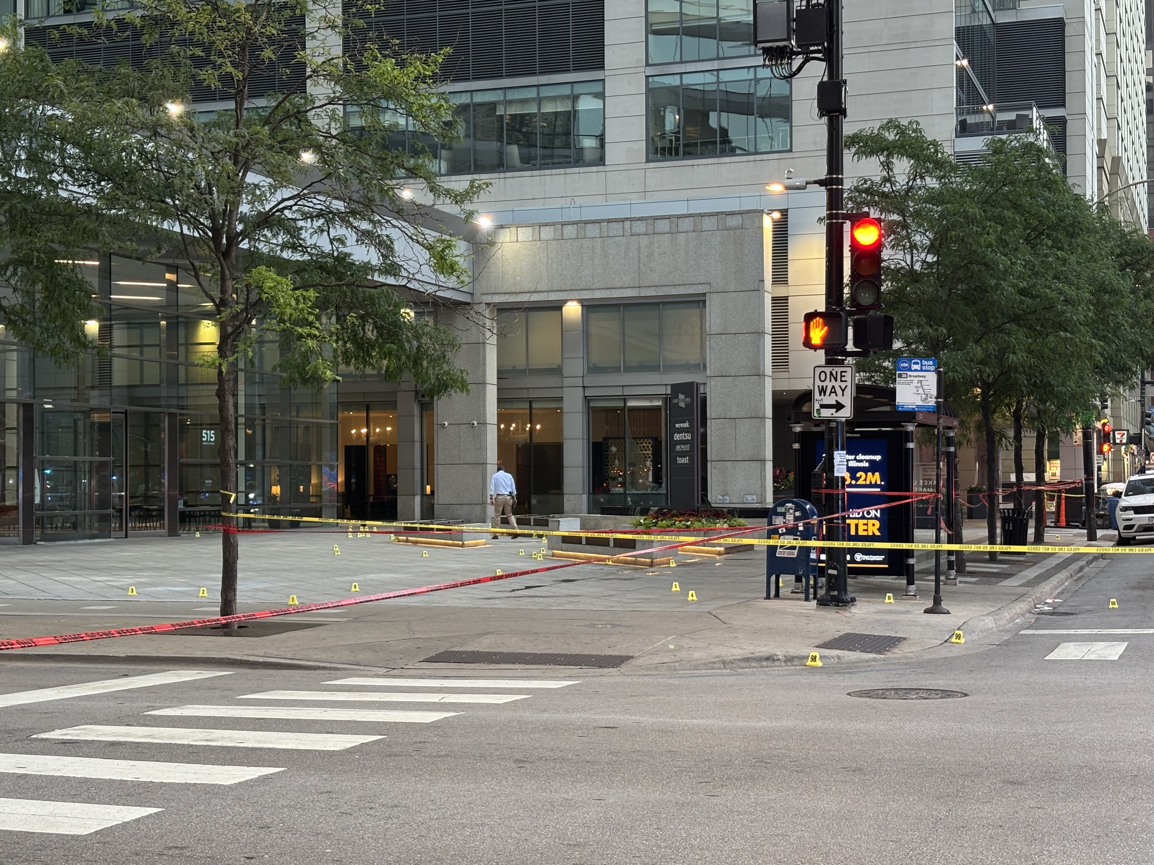 Deadly shooting in River North shuts down busy intersection; large police presence on scene
