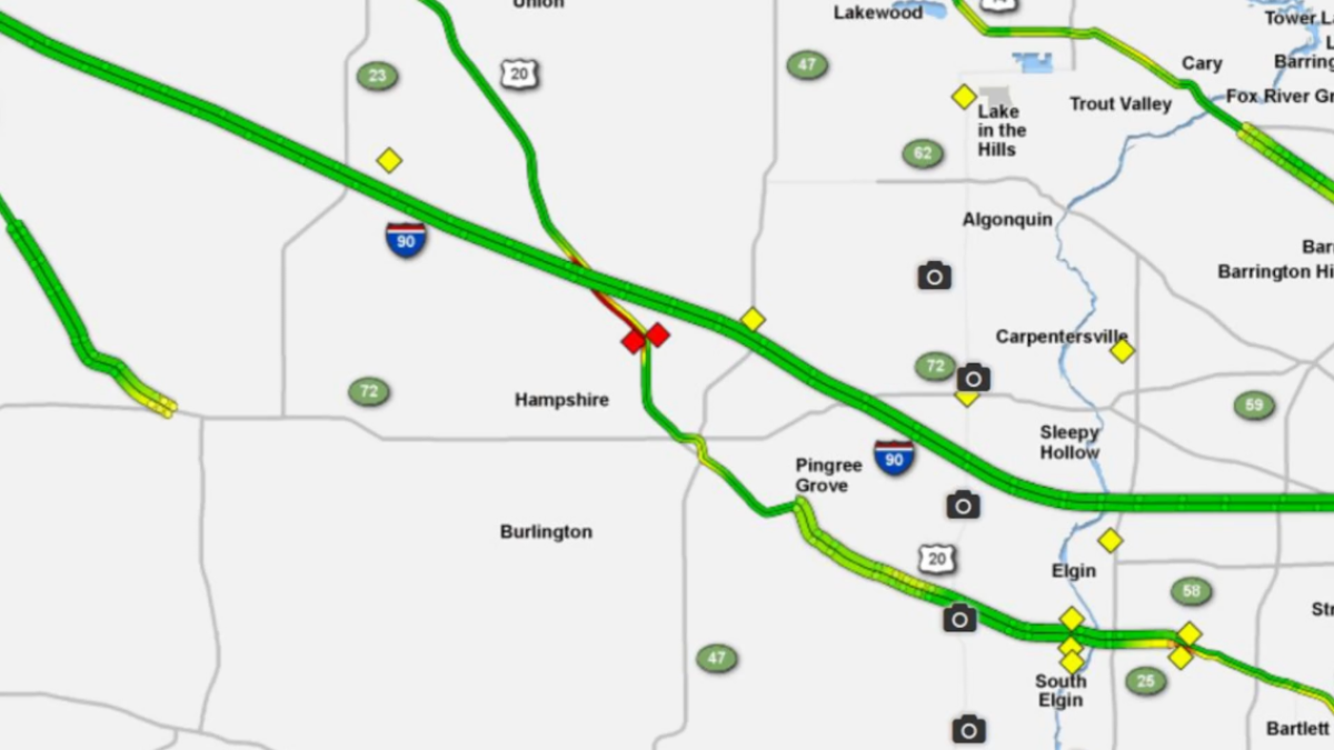 Crash with injuries shuts down long stretch in Kane County; delays, traffic expected Crash with injuries shuts down long stretch in Kane County; delays, traffic expected